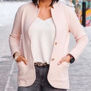 J.Crew Heather Quartz Pink Sweater Blazer XXS
